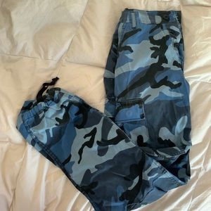 Blue camo festival pants